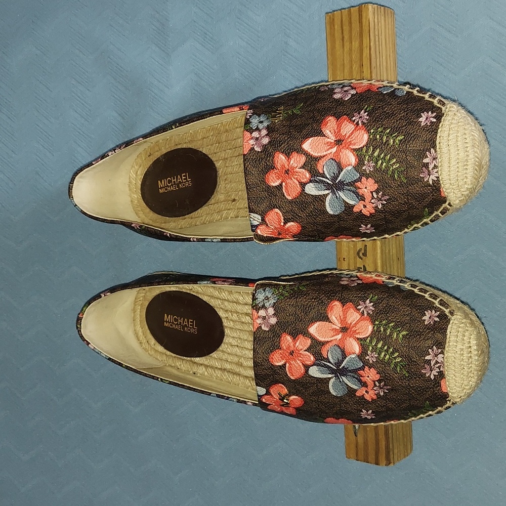 Michael Michael Kors Floral Espadrille Shoes, Size 9.5M/39.5M